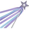 Lovelyshop Bacchetta da Fata in Metallo Color Lavanda con Nastro Blu per Decorazioni di Halloween per Ragazze