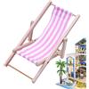 Generic Sedia A Sdraio In Miniatura - Sedia Pieghevole Da Spiaggia, Mini Sedia In Stile Lounge | Mini Mobili Per Diorama, Arredo Decorativo Da Tavolo, Accessorio Da Esposizione Per Giardino Delle Fate, Orname