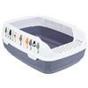 TRIXIE Bac a litiere TRIXIE Delio - Rebord - 38 × 20 × 50 cm - Imprimé Gris et blanc