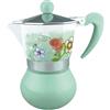 THUN Caffettiera sul fuoco - Moka in ceramica decorata per servire il caffè, 1 caffettiera