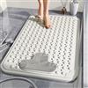 KQIEJUY Tappetino da Doccia Antiscivolo, Tappetino da Bagno con Ventose, Tappeto Antiscivolo da Doccia per Anziani, Tappetino per Piatto Doccia Rettangolare Antiscivolo, Tappeto Bagno 90 x 60 cm