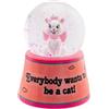 Silver Buffalo Disney Aristogatti Marie Everybody Wants to Be A Cat, mini palla di neve luminosa con glitter vorticosi, altezza 7,6 cm