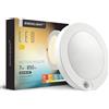 SINCELIGHT 7W Plafoniera LED con Sensore di Movimento PIR, Accensione/Spegnimento Automatico, Bianco Caldo 2700K, Montaggio a Soffitto per Armadi, Cabine, Corridoi, Resistente all'Umidità