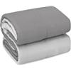 Mediawave Store - Trapunta Matrimoniale Piumone Invernale Double Face 250x260cm Made in Italy, Calda Imbottitura Anallergica per Letto Due Piazze, Design Moderno Reversibile (Grigio Chiaro)