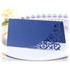 SYSUII Segnaposto per nome, 100 pezzi, per scrivere, in carta perlescente, per matrimonio, tavolo, compleanno, battesimo, comunione, banchetto, cena, feste, decorazioni blu scuro