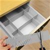 HOTUT Divisori per Cassetti Regolabili in Plastica, 16 Pezzi/32 x 7CM Separatori per Cassetti Organizzatori Modulare, Organizzatore Cassetti per Ufficio, Bagno o Camera da Letto Versatili Separatori