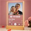 Bemaystar Targa Spotify Personalizzata con Foto - Lampada LED con Codice a Barre | Regalo Originale per Lui e Lei - Idee Regalo per Anniversario di Coppia, San Valentino, Fidanzato e Fidanzata
