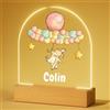 Bemaystar Regali Personalizzati Bambini - Luce Notturna del Coniglio, Lampada Personalizzata Con Nome, Luce Notturna Bambini, Regalo Neonata Femmina Nascita Bimba, Idee Regalo Battesimo