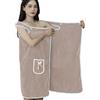 LearnLyrics Asciugamano Da Donna - Asciugamano Da Bagno In Pile Resistente, Comodo Asciugamano Da Doccia Con Tasca | Morbidi Copricostumi Da Bagno, Pareo Da Bagno Da Donna, Telo Da Bagno Indossabile Per Ragazze