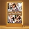 Bemaystar Lampada Personalizzata Con Foto - Cornice Foto Personalizzata con 3 Fotos e Testo | Regalo Personalizzato Coppia Donna Uomo Famiglia o Amici