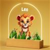 Bemaystar Regali Personalizzati Bambini - Luce Notturna in Acrilico con Leone, Lampada Personalizzata Con Nome, Luce Notturna Bambini, Regalo Neonata Femmina Nascita Bimba, Idee Regalo Battesimo