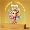 Bemaystar Regali Personalizzati Bambini - Luce Notturna Giraffa, Lampada Personalizzata Con Nome, Luce Notturna Bambini, Regalo Neonata Femmina Nascita Bimba, Idee Regalo Battesimo