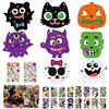 KOIROI Kit fai da te per Halloween, per bambini, 8 adesivi in schiuma di zucca, Halloween, decorazioni di zucca, set fai da te per bambini, Halloween, set fai da te per l'autunno, il giorno del