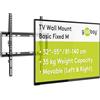 goobay Supporto TV Parete Fisso 32-55 Pollici Ultra-Piatto 20,5 mm VESA 400x400 Fino a 35 kg - Basic FIXED M - 49730