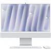 Apple iMac 24" Retina 4.5K, M4 10‑core CPU and 10‑core GPU, 16GB URAM, 512GB SSD - Argento - MWUV3T/A