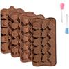Lumanothy Stampi per Cioccolato in Silicone, Set di 4 Stampi Stile Dubai, Stampi per Barrette di Cioccolato, Perfetti per Praline, Dolci e Caramelle