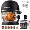 Fritaire - Air Fryer in vetro autopulente. Friggitrice ad aria con capacità di 4,8 l e sistema di riscaldamento a convezione Vortex Whirlwind (Nero)