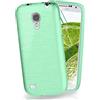 moex Cover in Silicone Compatibile con Samsung Galaxy S4 Mini | Effetto Alluminio Spazzolato, Menta