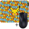 Razer Mouse Razer DeathAdder V4 Pro e tappetino per mouse Razer Gigantus V2 PokÃ©mon Gaming Senza fili Ottico 45 000dpi Nero