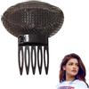 LearnLyrics Fermaglio per capelli per volume - Pettine base per capelli volumizzante, clip in spugna anteriore per capelli, cuscino per capelli per aumentare il volume, per donne e ragazze, 7 x 6 cm