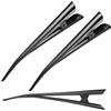 Garneck 3 Pezzi Pinza per Chioma Becco D'oca in Metallo Nero Elegante e Semplice, Accessorio per Uso Professionale e Progetti di Arti e Mestieri