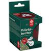 ASS Bicchiere a cubo, in Finta Pelle e plastica, con inserto in feltro e 6 dadi, 22506645
