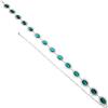 IMIKEYA Cintura a catena in metallo regolabile da donna con pietre finte, design cave, in argento e verde, accessorio in vita per abito da sposa e moda, per matrimoni, feste e jeans