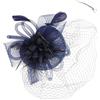 MAGICLULU Fascinator da Donna Fiore in Tulle e Rete, Fascia per Chioma Elegante per Cerimonia, Tea Party e Cocktail, Stile Vintage