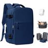 BJLFS Zaino da Viaggio con Sottovuoto Ryanair 40x30x20 Wizzair Bagaglio a mano 40x20x25 Ryanair con Pompa Borse da Cabina per Easyjet 45x36x20 con compressione sottovuoto,Zaino Casual per Laptop