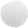 HINTRMENT Paralume in Vetro Bianco a Righe, Tondo Bocca Piatta | Lampadari e Luci a Soffitto, Accessorio Diy, Trasmissione Luce, Uso Camera da Letto