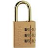 MASTER LOCK - LUCCHETTO COMBINAZIONE 3 CIFRE FINITURA IN OTTONE MM 30
