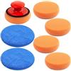 TYFGRT 6 Spugne Per Cera Lucidante E 2 Panni Rotondi Per Cera, Spugne Per Lucidatura Con Manici, Spugne Per Lucidatura Per Auto Fatte A Mano, Strumenti Per La Pulizia Dell'Auto