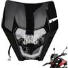 BIUGERCN Faro Moto LED Faro Motocross 12V Impermeabile per Aprilia SX 125 GasGas 125 EC Malaguti XSm 125 Enduro Dirt Pit Bike Motocross Nero