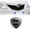 Lancia 21264 Adesivo 3D Logo Ufficiale per Ypsilon Nero, Anteriore, 58 x 60 mm