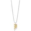 Emporio Armani Collana da uomo in acciaio inossidabile con chiusura a moschettone, Oro senape