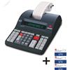 Olivetti Calcolatrice da tavolo scrivente LOGOS 912 + 3 nastri 80406Y rosso/nero