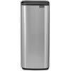 Brabantia Bo Touch Bin, 10 l, Rettangolare, Acciaio, Acciaio, Plastica, Pedale