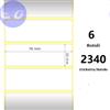 ZEBRA COMPATIBILE Zebra White 76x25mm,2340 Et/Rotolo Z-4000D, 3x1x1 Core - MINIMO 6pz - ZE10010043