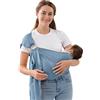 vrbabies Fascia portabebè per neonati e bambini, in mussola traspirante regolabile con doppio anello, ideale come regalo per i neo genitori