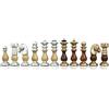 Italfama FRENCH Scacchi in Ottone e Legno Oro Argento Re 7.5cm Italia