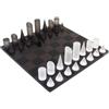 Italfama Moderno Acrilico Scacchi Set 30x30cm Geometrico Pezzi Fatto IN Italia