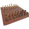 Italfama Set Di Scacchi In Legno Italfama Con Tavola In Vera Pelle 42Cm Fatto In Italia