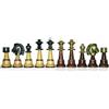 Italfama Set Di Pezzi Di Scacchi In Ottone E Legno Italfama, Oro Argento, Re 5"