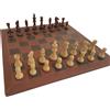 Italfama Set Di Scacchi Italiano In Ottone Italfama Con Tavoletta In Pelle 53Cm Re 10.2Cm