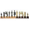 Italfama Camelot Metallo E Legno Scacchi Pezzi Set, 11cm King, Oro Argento