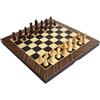 Italfama Set Di Scacchi Pieghevole 3 In 1 In Mogano Con Dama E Backgammon