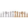 Italfama Set Di Pezzi Di Scacchi In Ottone Oro E Argento, Re Di 11,5Cm, Fatto In Italia