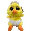 TY Beanie Boos - Peetie il Pulcino Pasquale con Occhioni Dorati Glitter, Il peluche con gli occhi grandi scintillanti, 15 Cm, T37343