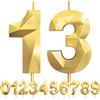 LFWZRY 13° Candele di compleanno, Compleanno Candele Torta Oro, Candela numero 13, 3D Candele con numeri da 5cm, Compleanno Torta Topper Decorazione per Feste di Compleanno Matrimonio Anniversario