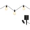Lumisky Ghirlanda luminosa esterna collegabile 10 globi trasparenti LED bianco caldo PARTY CLEAR HYBRID 7.50m solare e su rete